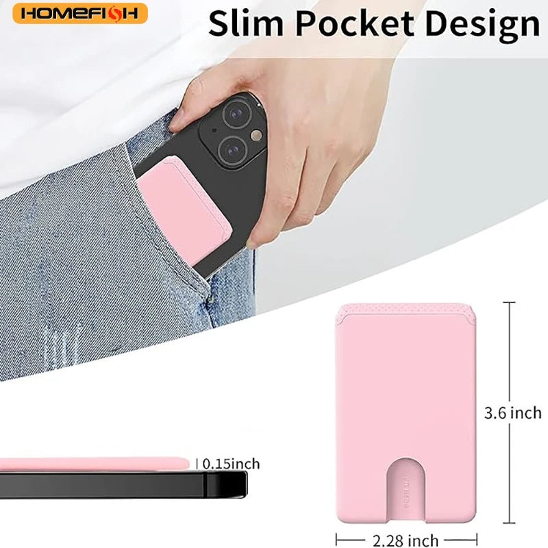 Homefish Adhesive Phone Card Sleeve Soft Silicone Credit Card Back Sticker - Soft
