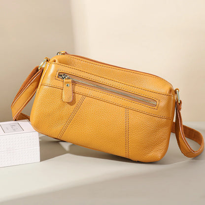 Real Leather Women S Shoulder Bag Commuting Square Cowhide Crossbody
