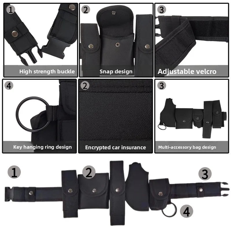 Outdoor Training Oxford Cloth Fanny Pack Multi-Function Six-Piece Tactical Belt Cs Prop