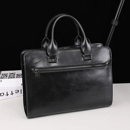 Men S Briefcase Horizontal Style One Shoulder Sling Business Computer Storage