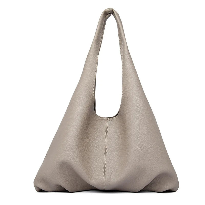Oversized Soft Leather Hobo Tote Bag Spacious Stylish Versatile Handbag Armpit Shoulder Bags