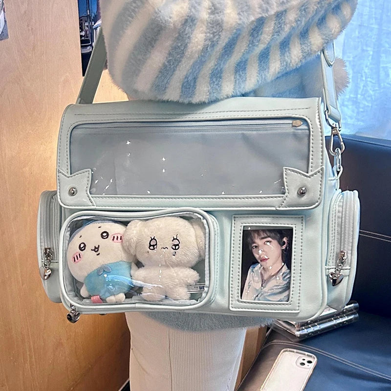 Ita Bag Large Capacity Crossbody with Clear Display Pockets