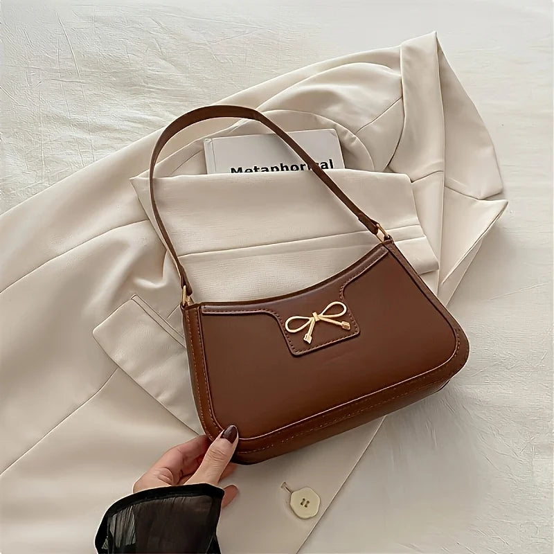 Bowknot Shoulder Bag – Elegant Small Underarm Bag