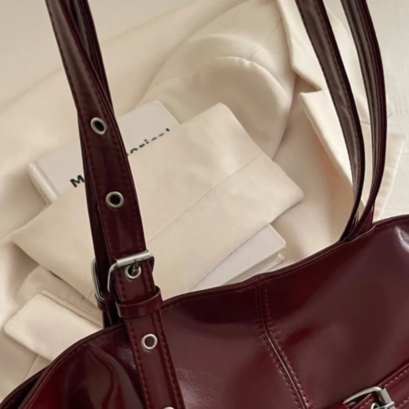 Large Capacity Women S Shoulder Bag Tote Commuter Simple Vintage Cross-Border Style Versatile
