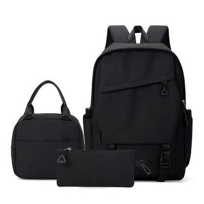3-Piece School Backpack Set with Lunch Bag & Pencil Case