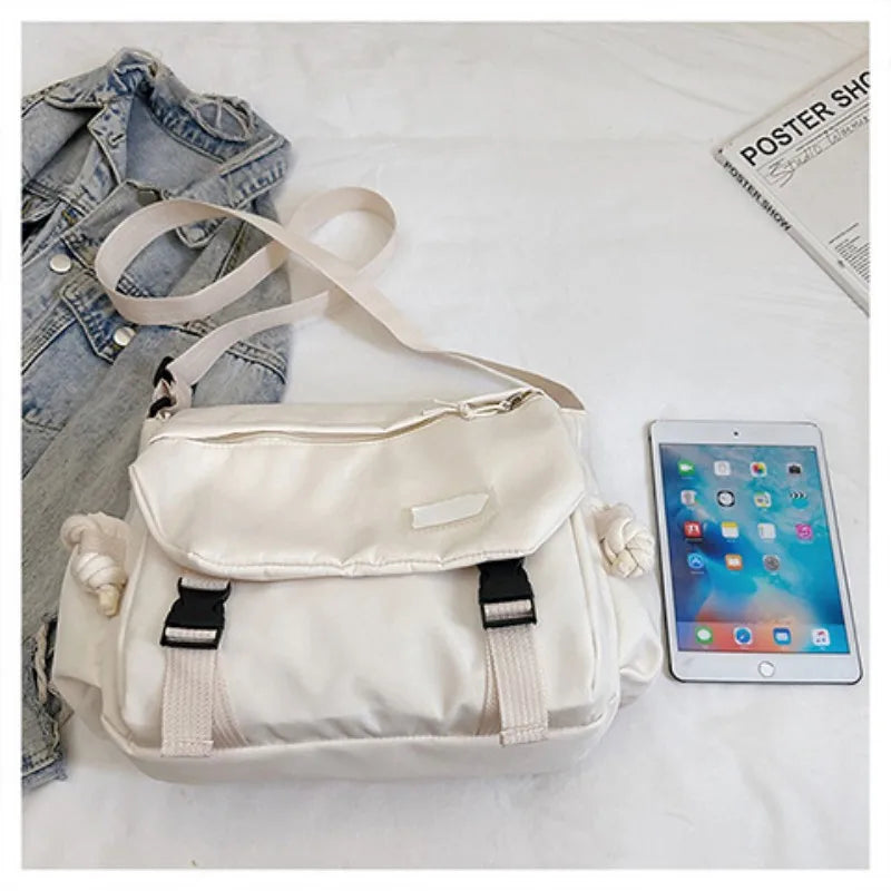 Homefish Nylon Handbags Shoulder Bag Large Capacity Crossbody Bags Teenager Messenger Student School