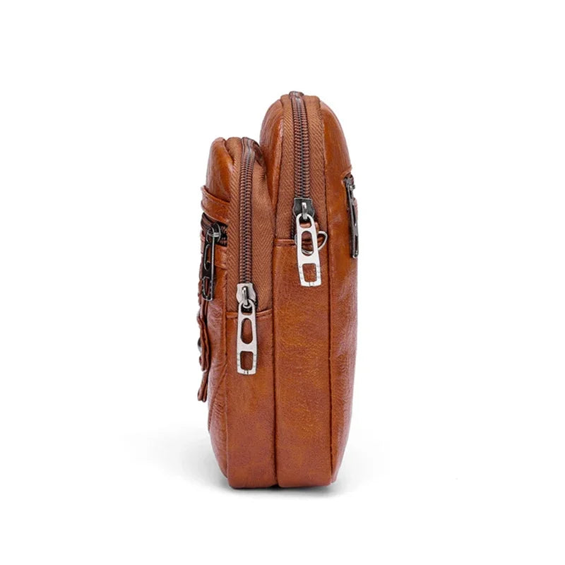 Vintage PU Leather Small Crossbody Bag with Phone Pocket