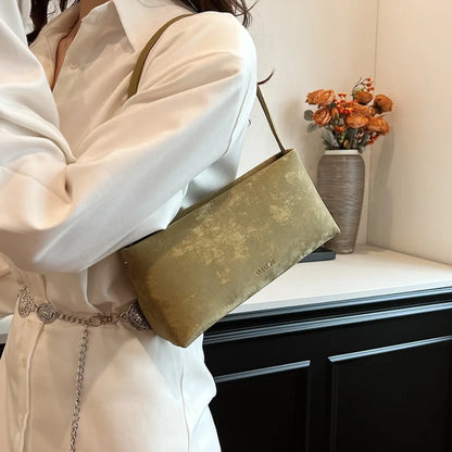 Square Underarm Shoulder Bag for Women – Trendy PU Leather Crossbody