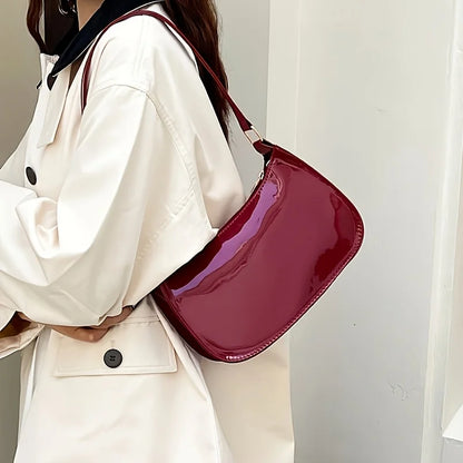 Mini Patent Leather Shoulder Bag for Women