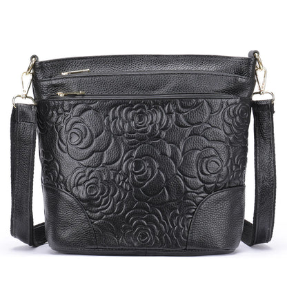 Top-Grain Cowhide Single-Shoulder Bag Bucket Bag Genuine Leather Large-Capacity Single-Shoulder