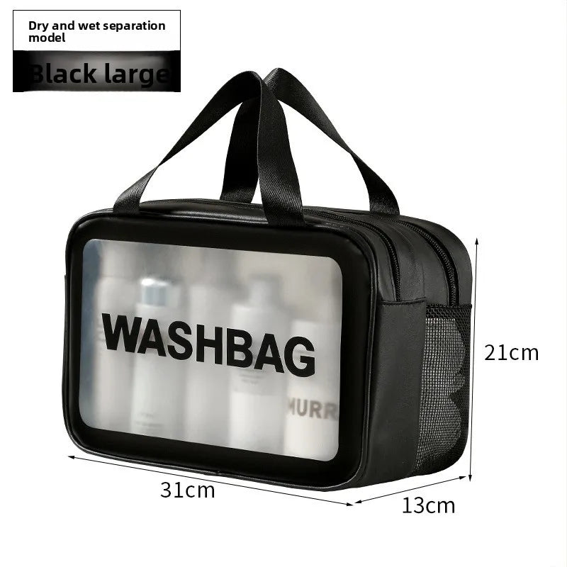 Clear Waterproof Cosmetic Bag – Dry Wet Separation Wash Bag