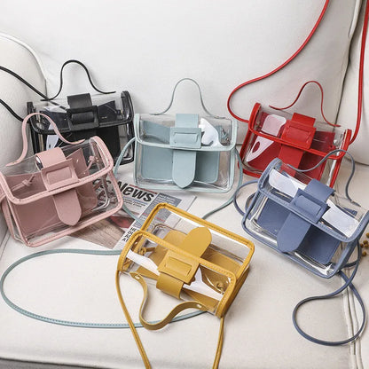 Clear PVC Mini Crossbody Bag for Women – Transparent Jelly Purse