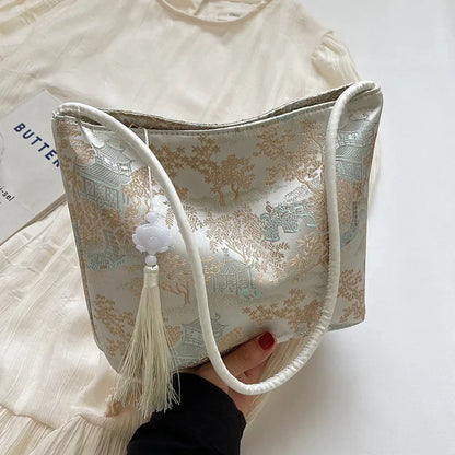 Chinese Style Small Shoulder Bags Women Luxury Designer Fine Embroidery Ladies Handbags Trendy