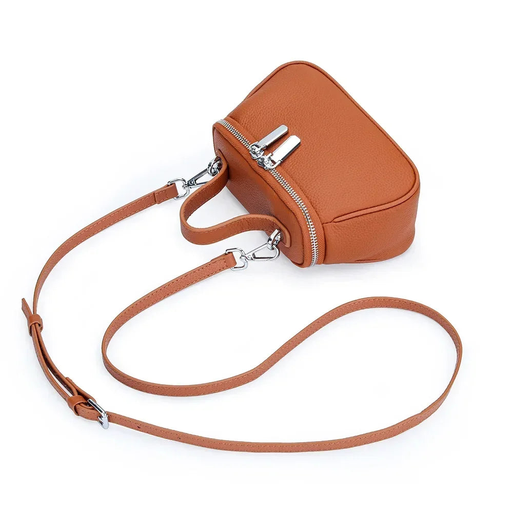 Head Layer Cowhide Women S Crossbody Bag Multi-Functional Handbag Shoulder All Ride Satchel Real