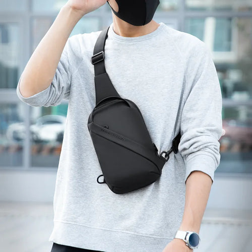 Men S Chest Bag Leisure Sports Shoulder Multi-Function Large Capacity Handheld Cross-Body