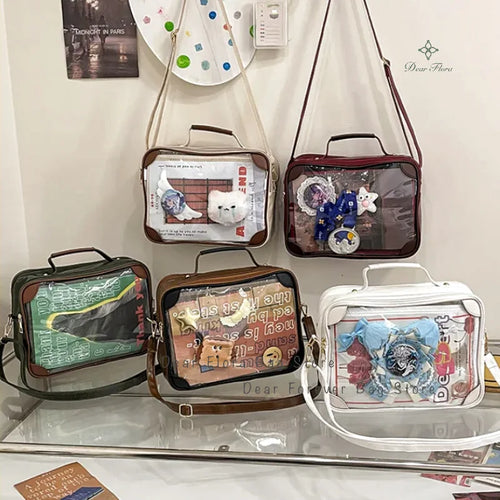 Transparent Ita Crossbody Bag – Y2K Cute DIY Display Shoulder Bag