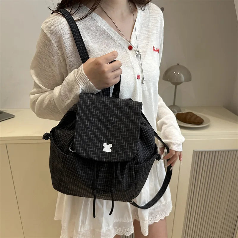 Simple Casual Daypack Girls Students Daily Commute Travel Outdoor Shoulder Bag