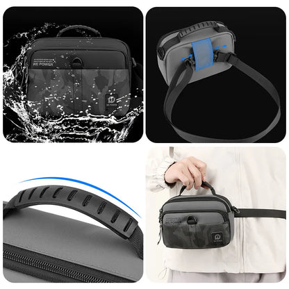 Men S Shoulder Bag Leisure Multi-Function Waist Nylon Business Handbag Large Capacity Crossbody