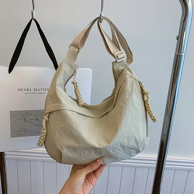 Korean Dumpling Shoulder Bag – Minimalist Hobo Bag for Women