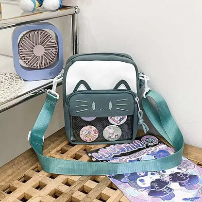 Mini Ita Bag Crossbody – Transparent Window Kawaii Shoulder Bag for Students
