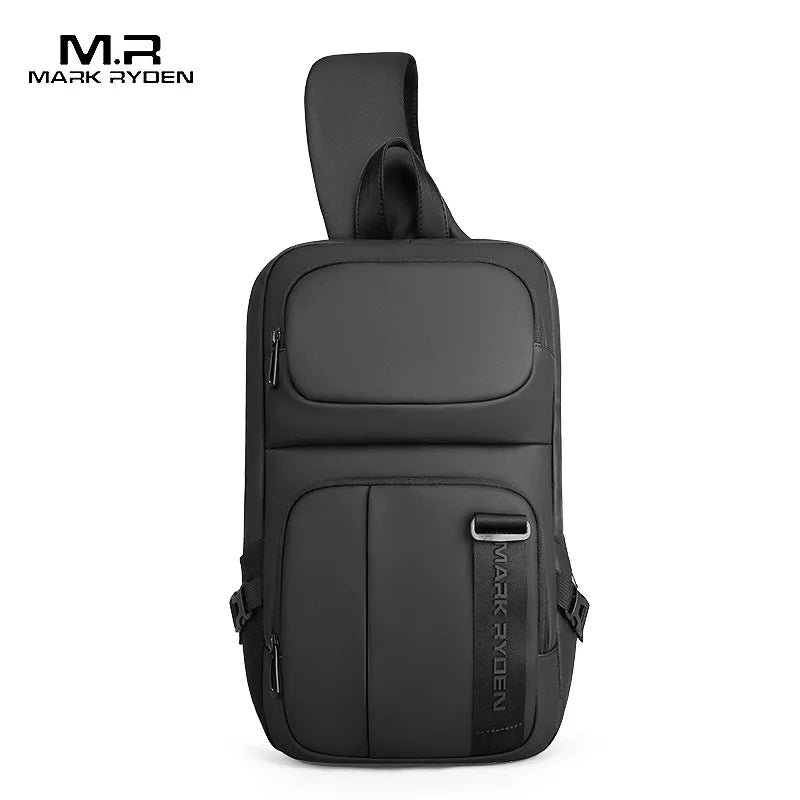 Large Capacity 14-Inch Crossbody Bag Men Oxford Fabric Waterproof Business Casual Single-Shoulder