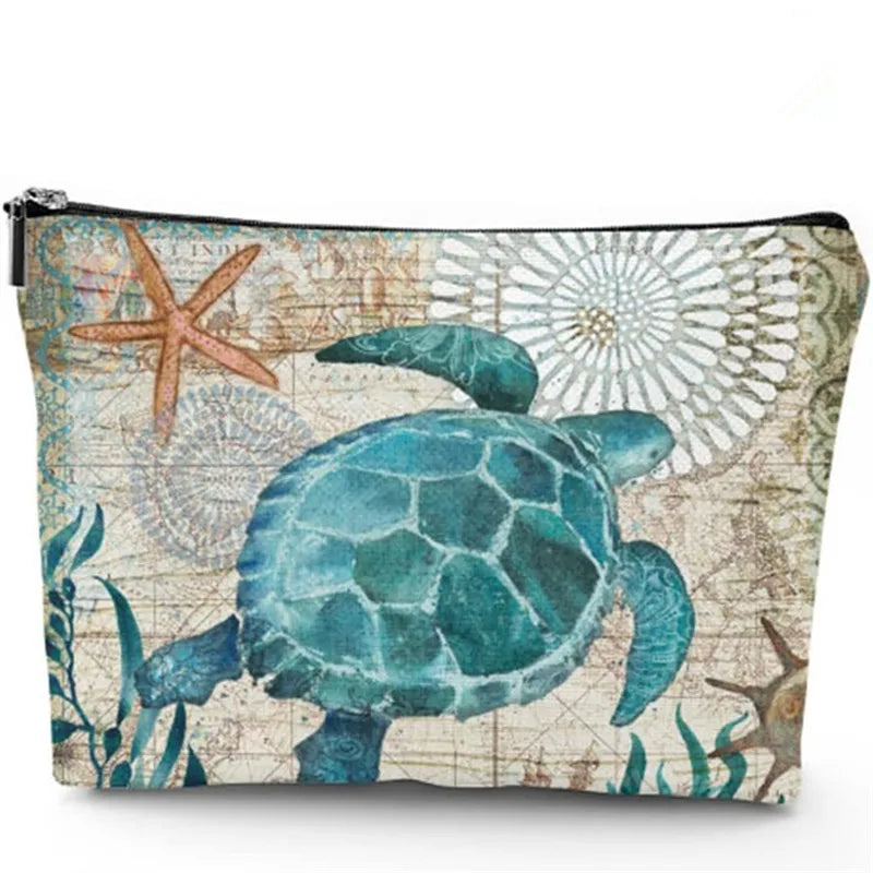 Travel Makeup Bag Printed Polyester Cosmetic Pouch