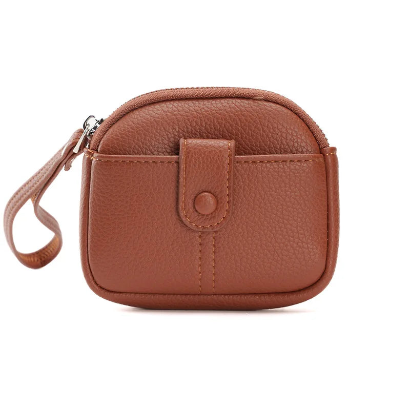 Candy-Colored Pu Soft Leather Round Women S Coin Purse - Soft