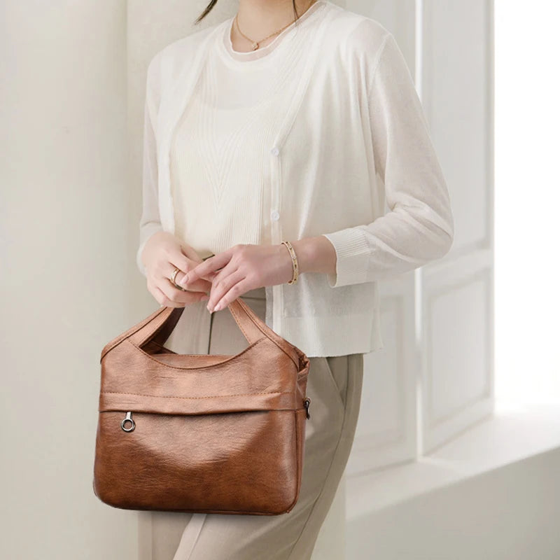 Leather Crossbody Bag – Women's Vintage Shoulder Bag