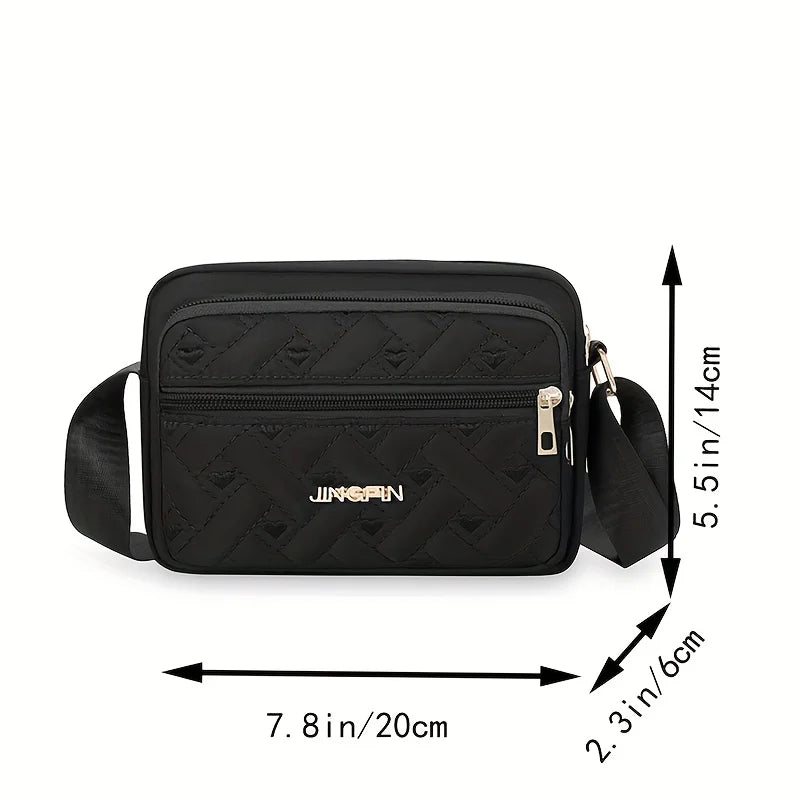 Nylon Crossbody Bag for Women – Lightweight Quilted Shoulder Purse