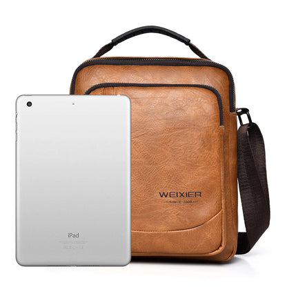 Men S Leisure Retro Cross-Body Large-Capacity Mobile Phone Carry-On Items Storage Waterproof