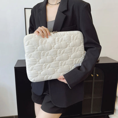 Cute Quilted Embroidery Rabbit Pattern Student Laptop Bag 11-15 Computer Protection Case File Sleeve