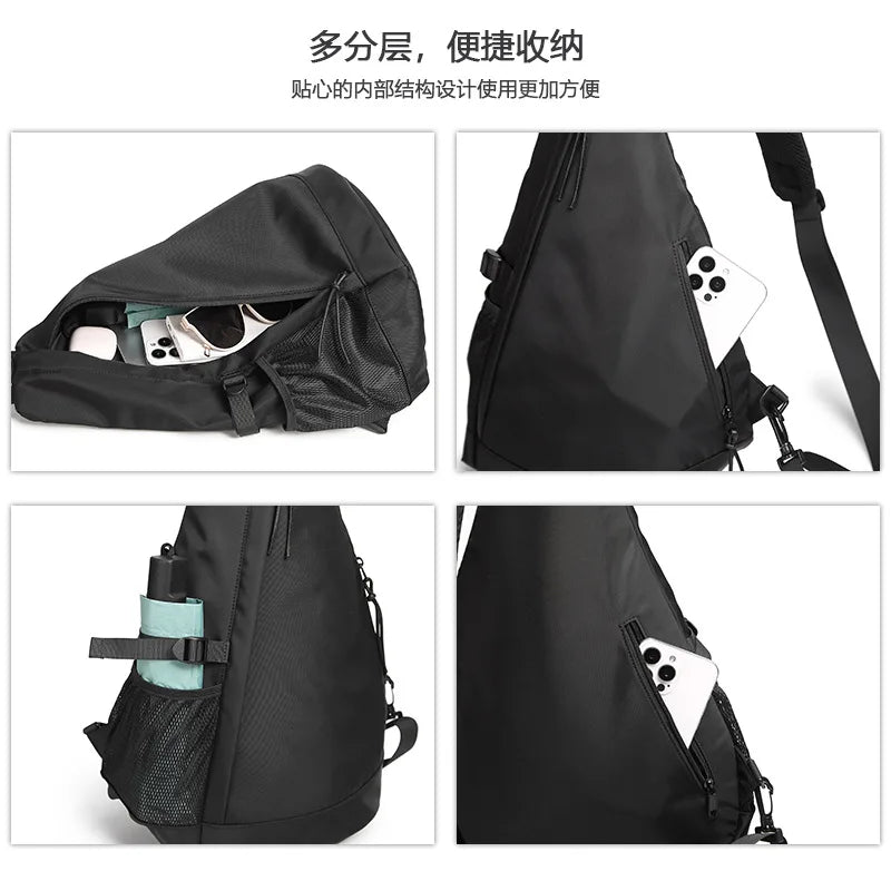 Functional Crossbody Bag Men S Sports Cycling Chest Bag Men S Single-Shoulder Crossbody Bag