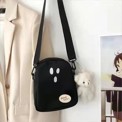 Kawaii Crossbody Bag – Cute Cartoon Canvas Messenger Bag for Women