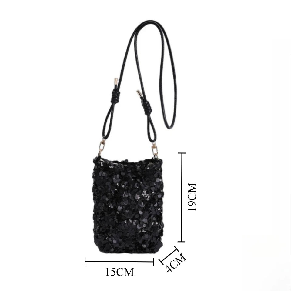 Mini Sequin Crossbody Bag Women Evening Party Purse