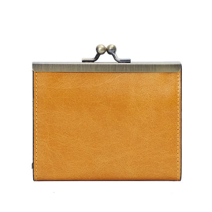 Head Layer Oil Wax Cattle Pickups Cover Ladies Retro Certificate Bag Multi Card Real Pickup