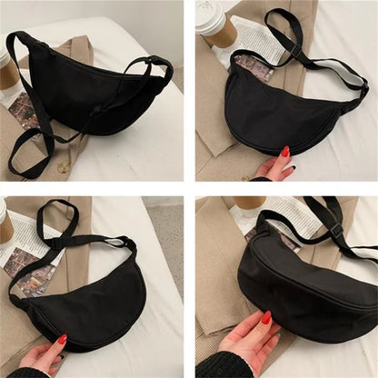 Half Moon Nylon Crossbody Bag – Women's Fanny Pack