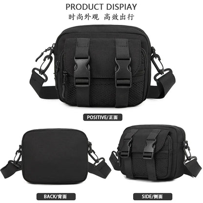 Large-Capacity Crossbody Bag Buckle Zipper Simple Casual Single-Shoulder Bag Men