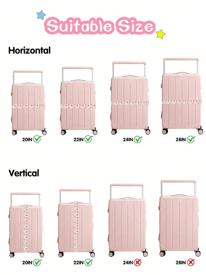 Lightweight Bag Strap Women Small Fresh Print Adjustable Luggage Strap Suitcase - Soft