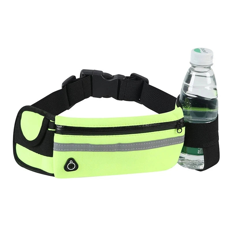 Waterproof Running Belt Fanny Pack with Water Bottle Holder