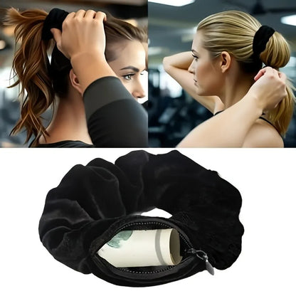 Zipper Scrunchie Coin Purse – Wristband Pouch for Running & Travel
