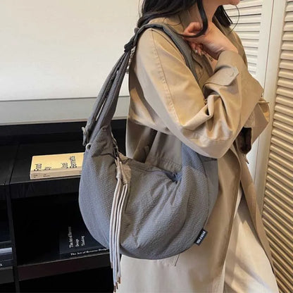 Comfortable Versatile Texture Hobo Bags Women Crossbody Large Capacity Lightweight Casual Storage