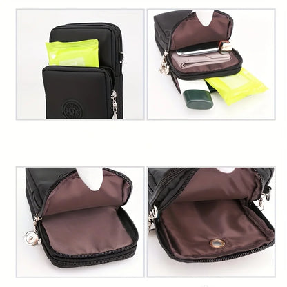 Crossbody Phone Bag for Women – Mini Oxford Wristlet Purse