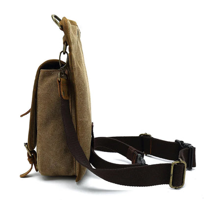 Outdoor Cycling Leg Bag Men Durable Canvas Casual Single-Shoulder Crossbody Bag Waist
