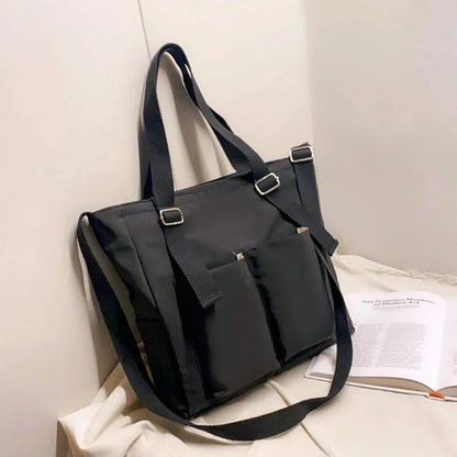 Large Capacity Nylon Tote Bag for Women – Waterproof Shoulder & Crossbody