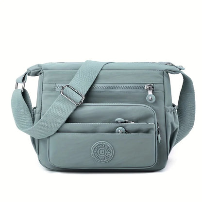Lightweight Black Nylon Chic Crossbody Bag Women Adjustable Strap