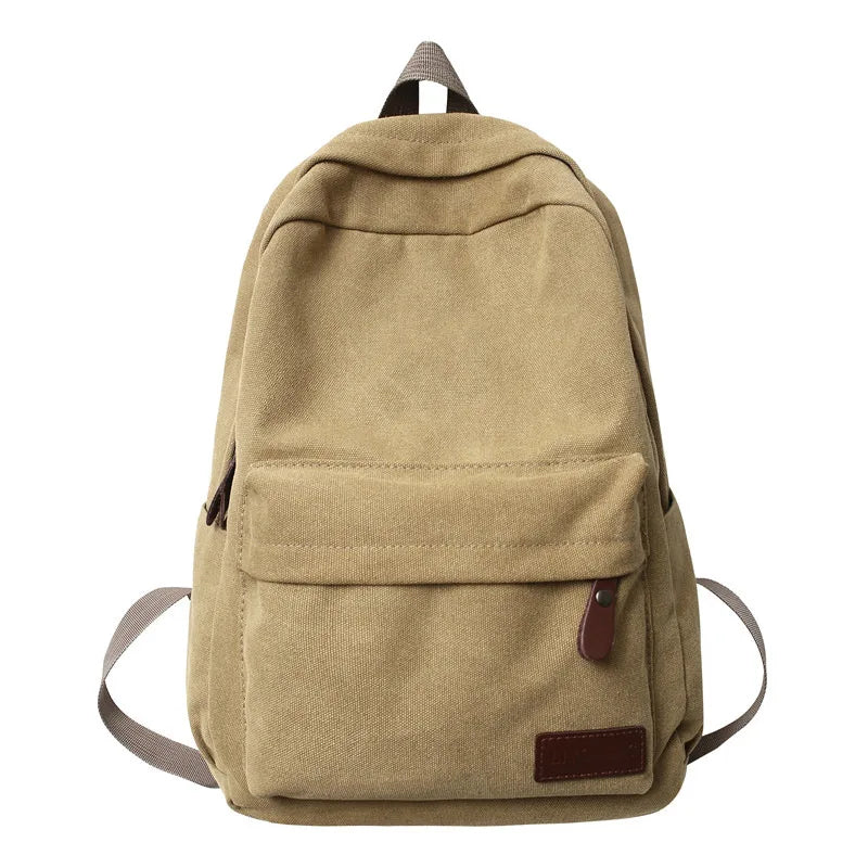 Casual Canvas Backpack Large-Capacity Computer Storage