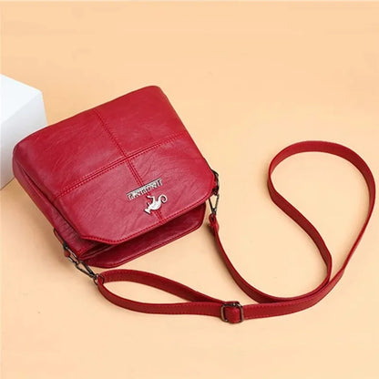 Crossbody Bag for Women – Synthetic Leather Square Shoulder Bag