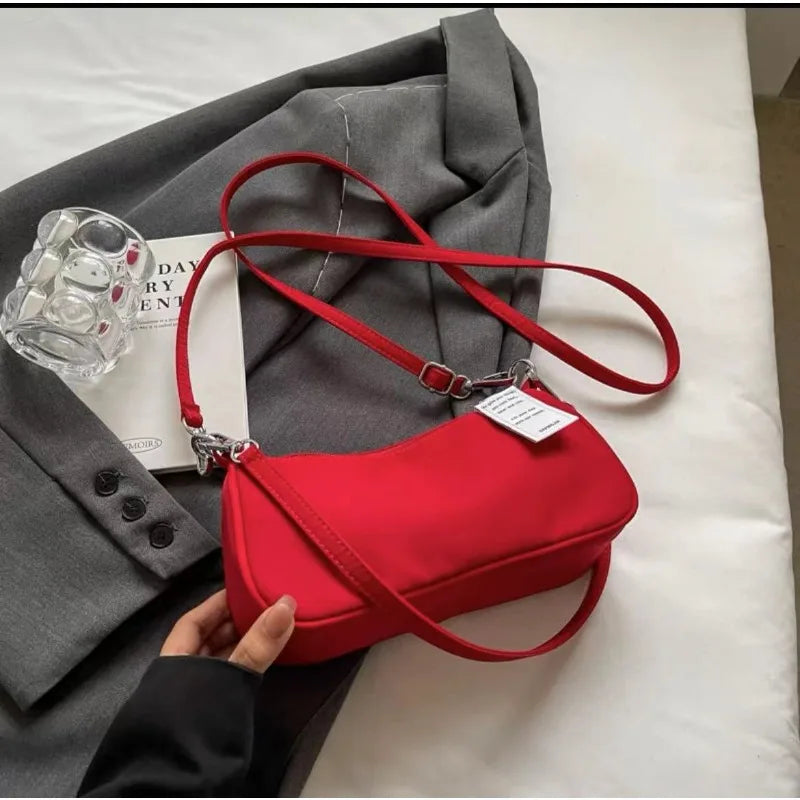 Crossbody Shoulder Bag – Minimalist Underarm Purse with Adjustable Strap