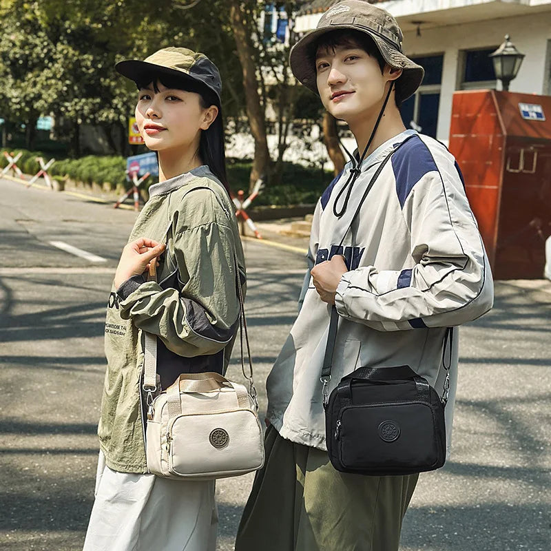 Everything Square Ladies Shopping Portable Light Anti Splashing Nylon Bag Casual Crossbody