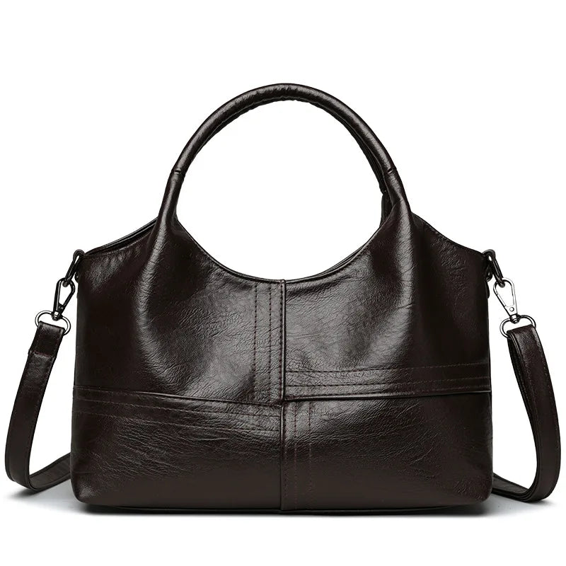 Single Shoulder Bag Pu Leather Large-Capacity Women S Handbag Multiple Compartments